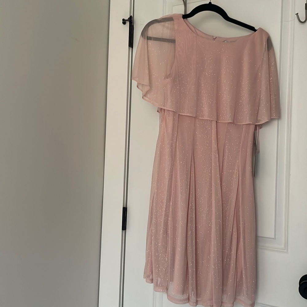 Blush Pink Cape Style Dress - J Taylor